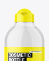 Clear Plastic Cosmetic Bottle Mockup