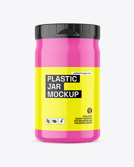 Glossy Cosmetic Jar Mockup - Body cream jar