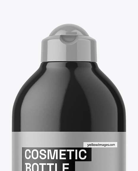 Glossy Plastic Cosmetic Bottle Mockup