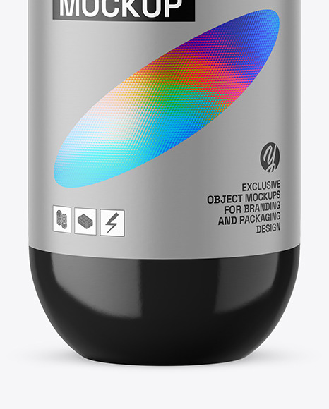Glossy Plastic Cosmetic Bottle Mockup