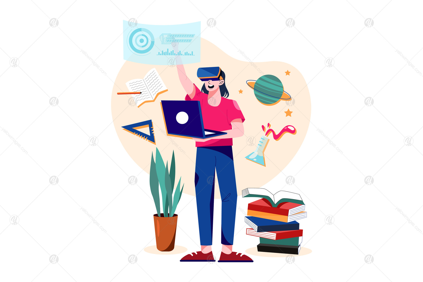 M383_Online Education Illustration Pack M383_Online Education Illustration Pack