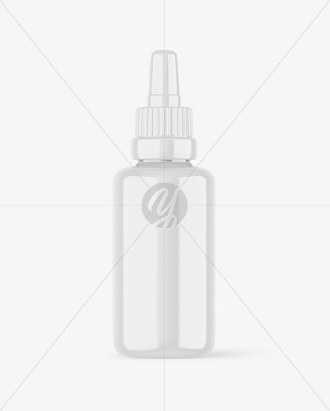 Glossy Plastic Dropper Bottle Mockup