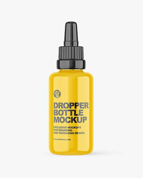 Glossy Plastic Dropper Bottle Mockup - Plastic+Dropper+Bottle+