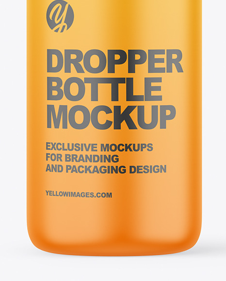 Matte Plastic Dropper Bottle Mockup