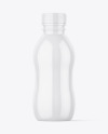 200ml Glossy Plastic Yoghurt Bottle Mockup