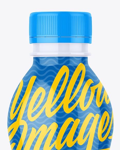 200ml Glossy Plastic Yoghurt Bottle Mockup