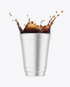 Metallized Cup w/ Coffee Splash Mockup