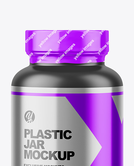 Matte Plastic Jar Mockup