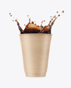 Kraft Cup w/ Coffee Splash Mockup