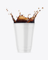 Glossy Cup w/ Coffee Splash Mockup