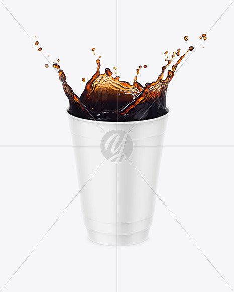 Matte Cup w/ Coffee Splash Mockup