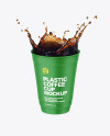 Matte Cup w/ Coffee Splash Mockup