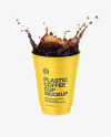 Matte Cup w/ Coffee Splash Mockup