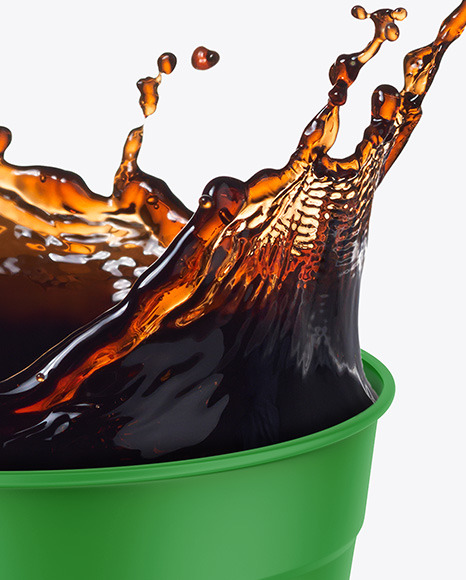 Matte Cup w/ Coffee Splash Mockup