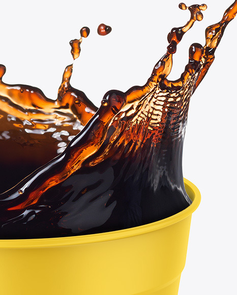 Matte Cup w/ Coffee Splash Mockup