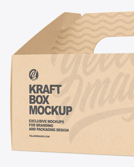 Kraft Box w/ Handle Mockup