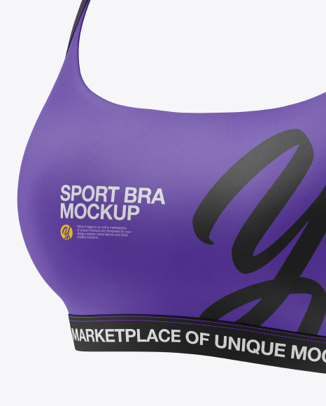 Women's Sports Bra Mockup - Half Side View