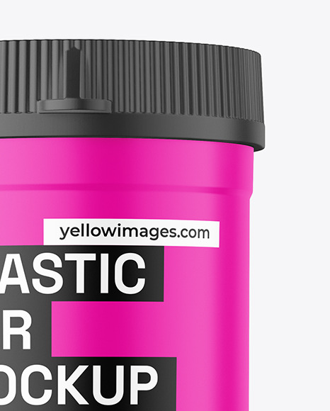 Matte Plastic Jar Mockup