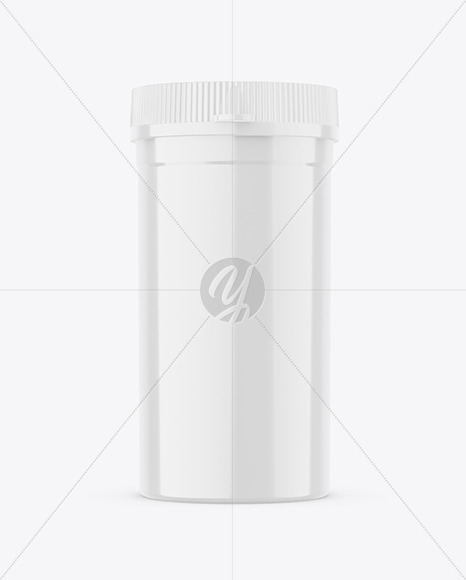 Glossy Plastic Jar Mockup