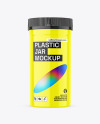 Glossy Plastic Jar Mockup