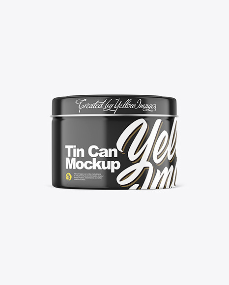 Glossy Tin Jar Mockup