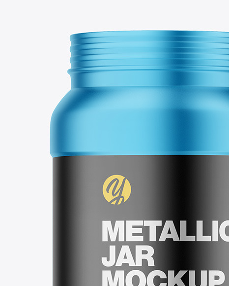 Opened Metallic Jar Mockup