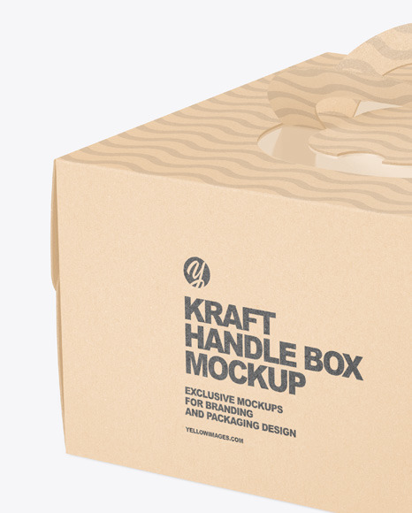 Kraft Handle Box w/ Window Mockup