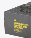 Corrugated Handle Box w/ Window Mockup