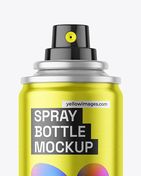 Metallic Spray Bottle Mockup