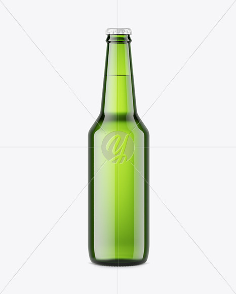 Green Beer Bottle Mockup