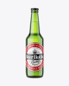 Green Beer Bottle Mockup