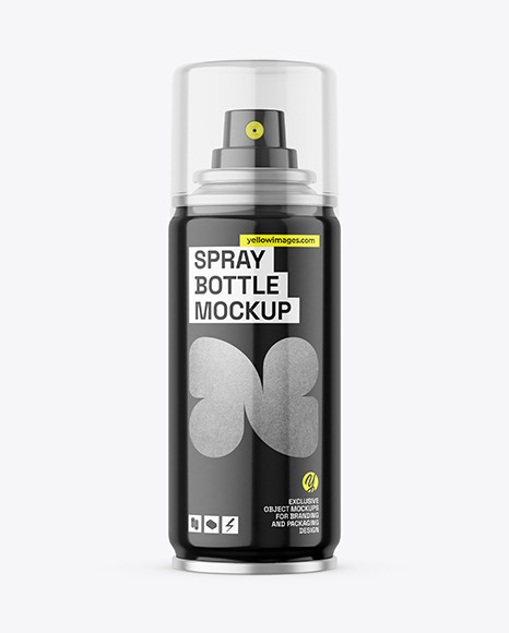 Glossy Spray Bottle Mockup