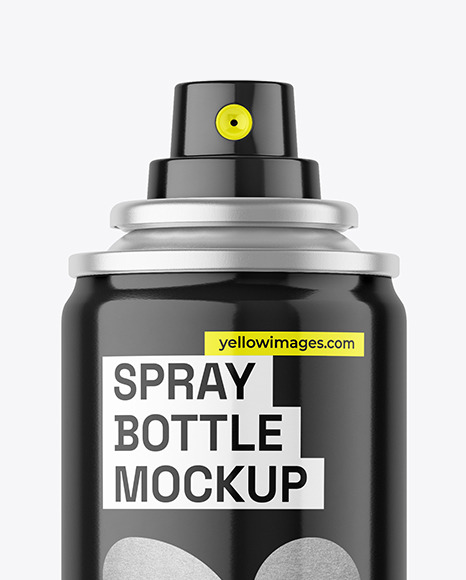 Glossy Spray Bottle Mockup