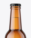 Amber Beer Bottle Mockup