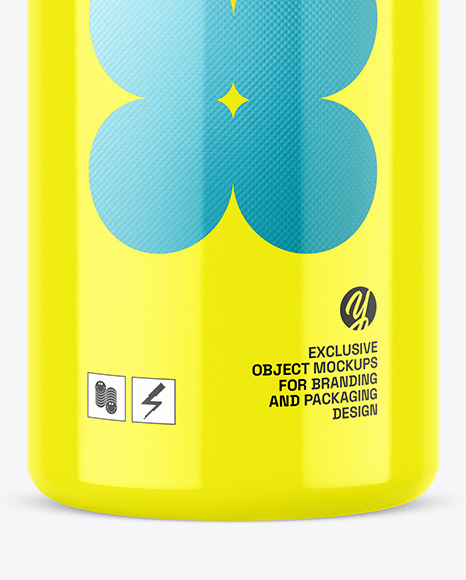 Glossy Plastic Bottle Mockup
