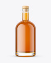 Clear Glass Whiskey Bottle Mockup