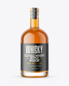 Clear Glass Whiskey Bottle Mockup