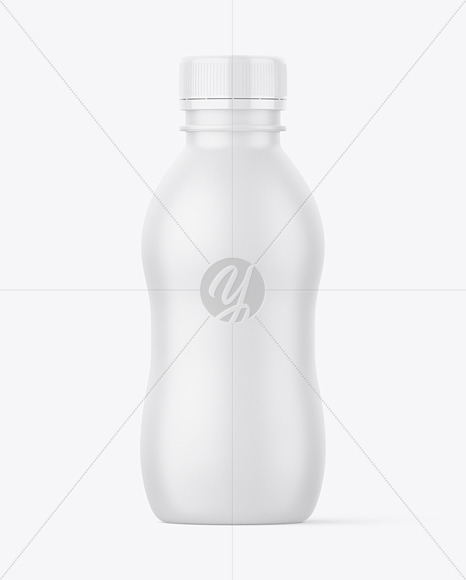 200ml Matte Plastic Yoghurt Bottle Mockup