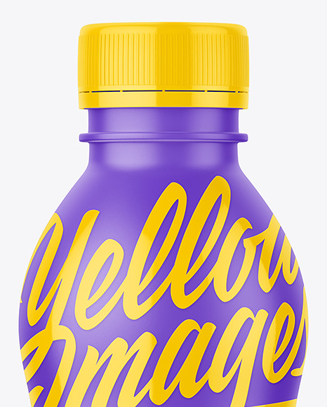 200ml Matte Plastic Yoghurt Bottle Mockup