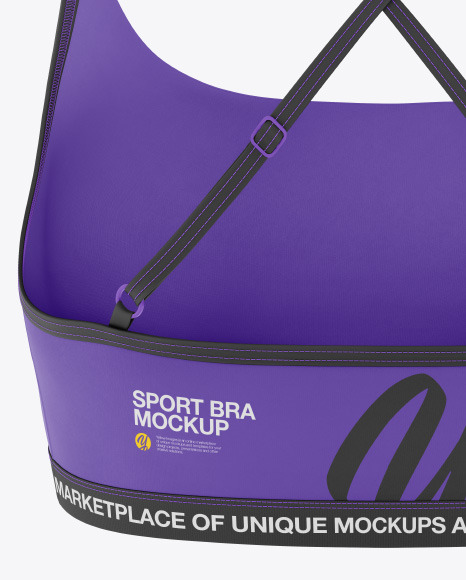 Women's Sports Bra Mockup - Back View