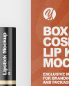 Kraft Box with Cosmetic Lip Kit Mockup