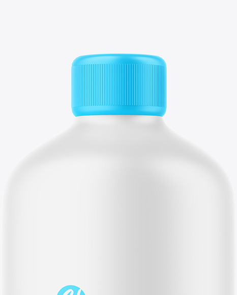 Matte Plastic Milk Bottle Mockup