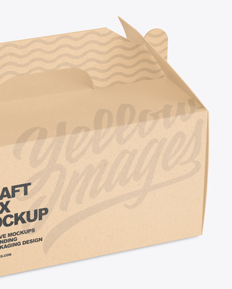 Kraft Box w/ Handle Mockup