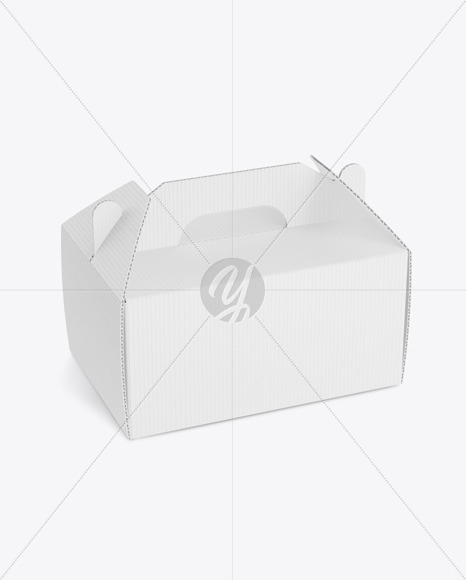 Corrugated Box w/ Handle Mockup