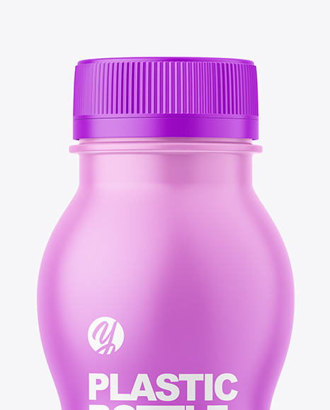 Matte Plastic Yoghurt Bottle Mockup