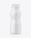 Glossy Plastic Yoghurt Bottle Mockup