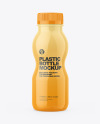 Glossy Plastic Yoghurt Bottle Mockup