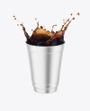 Metallized Cup w/ Coffee Splash Mockup