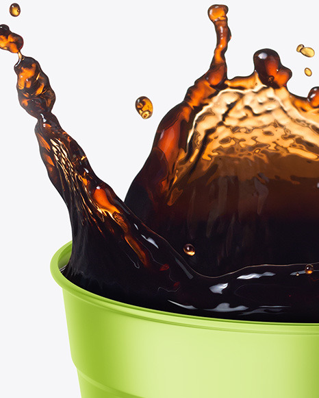 Metallized Cup w/ Coffee Splash Mockup