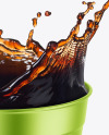 Metallized Cup w/ Coffee Splash Mockup